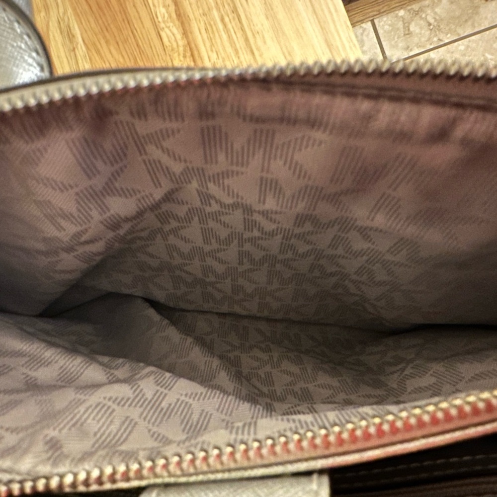 Michael Kors Metallic Silver Satchel - Picture 12 of 12